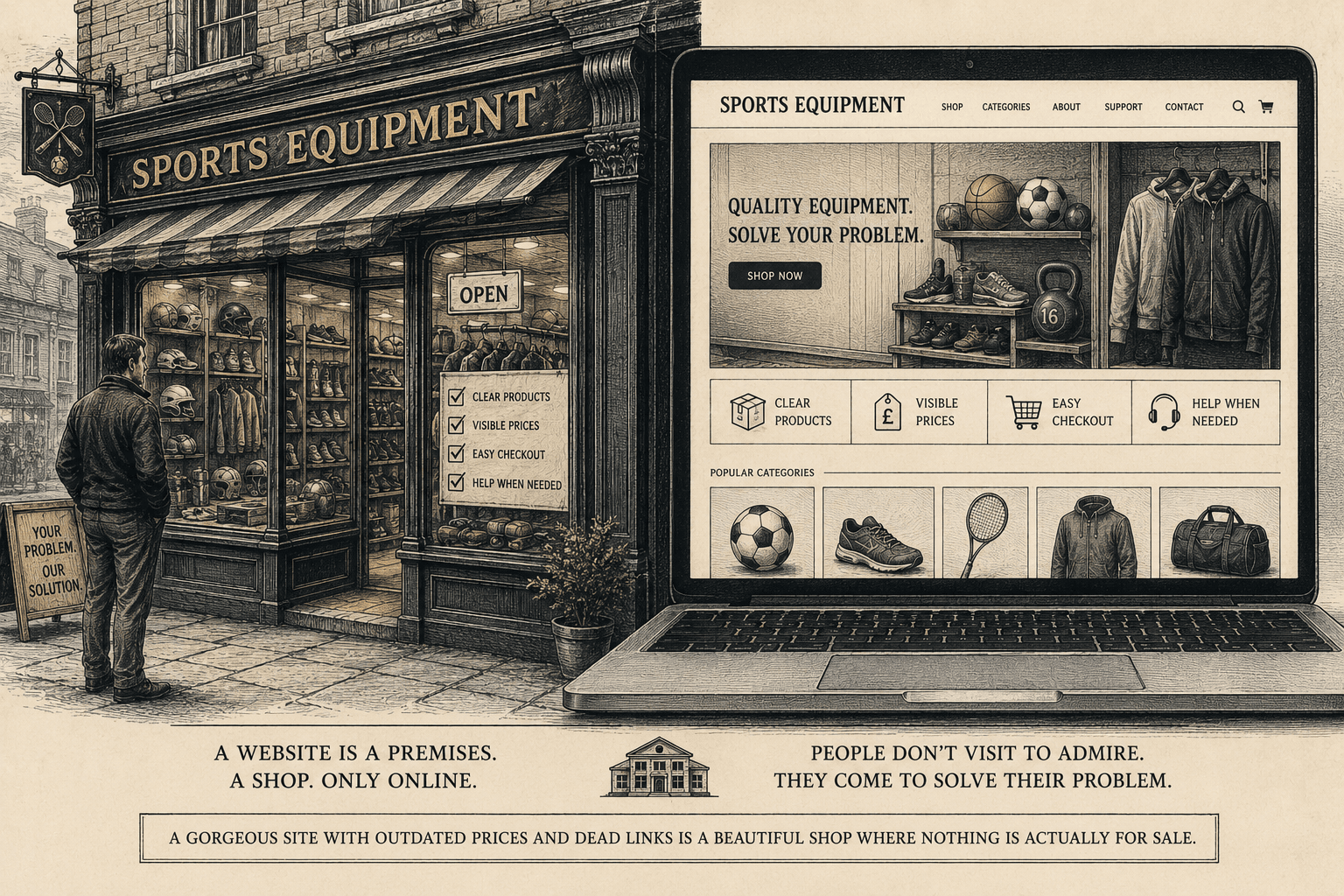 Your website is a shop, not a poster